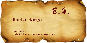 Barta Hanga névjegykártya